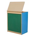 Wood Designs™ Literacy 25(H) Plywood Big Book Display and Storage W/Chalkboard, Blueberry