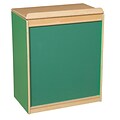 Wood Designs™ Literacy 25(H) Plywood Big Book Display and Storage W/Chalkboard, Green Apple