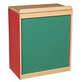 Wood Designs™ Literacy 25(H) Plywood Big Book Display and Storage W/Chalkboard, Strawberry Red