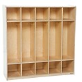 Wood Designs™ 48W Five Section Locker, Birch