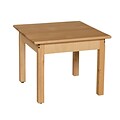 Wood Designs™ 24 x 24 Square Hardwood Birch Activity Table With 22 Legs, Natural