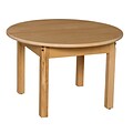 Wood Designs™ 30 Round Hardwood Birch Activity Table With 24 Legs, Natural
