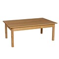 Wood Designs™ 30 x 48 Rectangle Hardwood Birch Activity Table With 22 Legs, Natural
