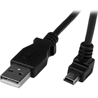 Startech 6.56 A to Down Angle Mini B USB Cable; Black