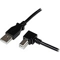 Startech 3.28 A to Right Angle B USB Cable; Black