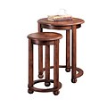 COASTER Nesting Table 2 Piece Round Nesting Tables Cherry