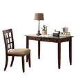 COASTER Table Desk with Wood Two Drawer and Chair Cherry