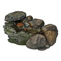 Pure Garden 14 Cascading Stone Outdoor Fountain, Brown/Tan