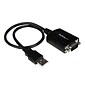 Startech 1' USB to Serial RS232 Adapter Cable With COM Retention; Black