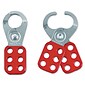 Master Lock® Safety Lockout Hasps, Steel, Red, 1" Jaw Diameter, 1/Each