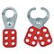 Master Lock® Safety Lockout Hasps, Steel, Red, 1 Jaw Diameter, 1/Each