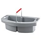 Rubbermaid Commercial 2-Compartment Cleaning Caddy, Gray Plastic (FG264900GRAY)
