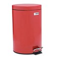 United Receptacle Medi-Can™ Steel Step Can; 3-1/2-Gallon, Powder Coated/Red