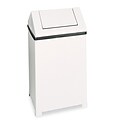 Rubbermaid Commercial 40-Gallon Square Waste Receptacle w/ Hinge Top White