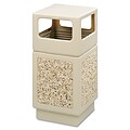 Safco Canmeleon Plastic Trash Can with Lid, Tan, 38 gal. (9472TN)