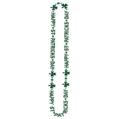 Beistle St Patricks Day Beads Of Expression Necklace; 36
