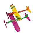 S&S Worldwide Neon Propeller Planes Craft Kit, 12/Pack
