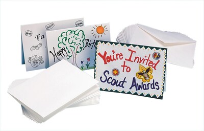 S&S® 5 x 7 Blank Cards and Envelopes, 100/Pack