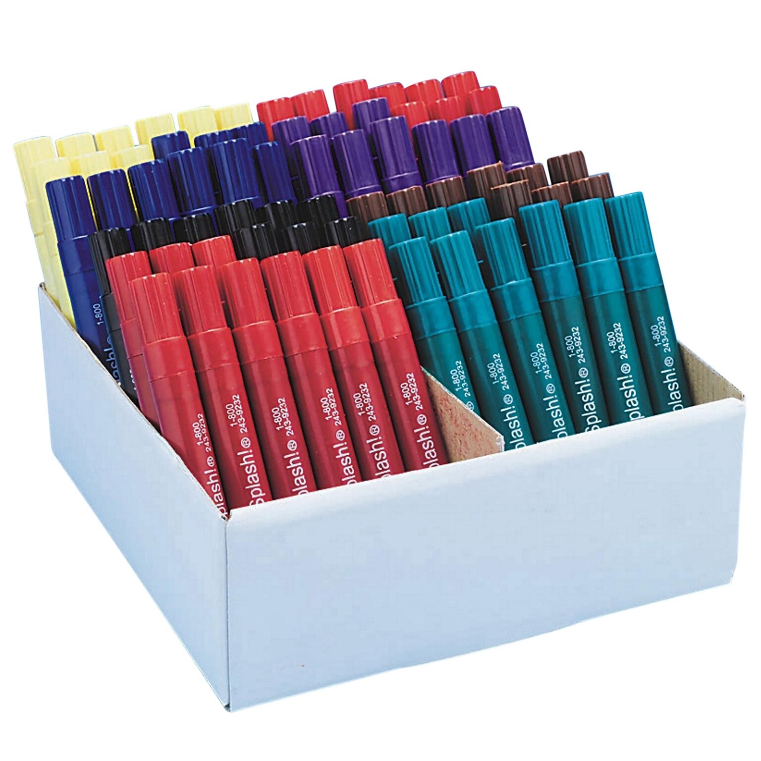 Color Splash® Permanent Markers Plus Pack, Chisel Tip, Assorted, 72/Pack (ST503)