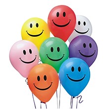 Pioneer Balloon 11 Smile Balloon, Assorted, 100/Pack