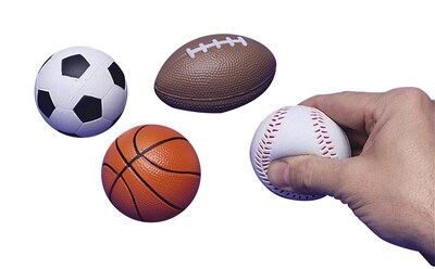 S&S® Sports Squeeze Balls, 12/Pack