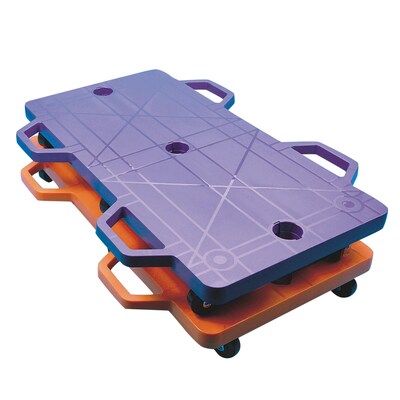Spectrum™ Large Polypropylene 2-Person Scooter, Orange/Purple, 2/Pack