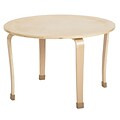ECR4®Kids 30 Round Bentwood Play Table With 16 Legs, Natural