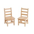 ECR4®Kids 10(H) 3 Rung Ladderback Hardwood Chair; Natural Oak, 2/Pack