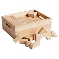 ECR4®Kids Solid Hardwood Building Block Set, 64-Piece