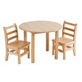 ECR4®Kids 30(H) Round Table and 2 Chairs, Natural