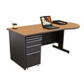 Marvel® Zapf® 72 x 30 Laminate Teachers Conference Desk, Solar Oak