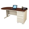 Marvel® Zapf® 72 x 30 Laminate Teachers Conference Desk, Figured Mahogany