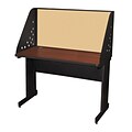 Marvel® Pronto® Dark Neutral 48 x 24 Laminate Training Table W/Carrel & Modesty Panel, Beryl