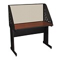 Marvel® Pronto® Dark Neutral 48 x 30 Laminate Training Table W/Carrel & Modesty Panel, Chalk