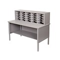 Marvel® Mailroom 44 - 52 x 60 x 30 25 Slot Literature Organizer, Gray