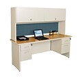 Marvel® Pronto® 72 x 30 Laminate Double Pedestal Desk W/Flipper Door Cabinet, Slate