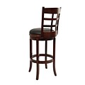 Boraam Kyoto 29 Leather Swivel Stool; Cherry/Brown