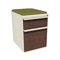 Marvel® Zapf® Pumice Figured Mahogany Front 19 Box/File Mobile Pedestal W/ Seat, Fennel