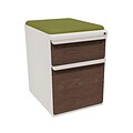 Marvel® Zapf® Featherstone Figured Mahogany Front 19 Box/File Mobile Pedestal W/ Seat, Fennel
