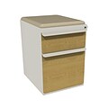 Marvel® Zapf® Featherstone Solar Oak Front 19 Box/File Mobile Pedestal W/ Seat, Flax