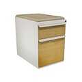 Marvel® Zapf® Featherstone Solar Oak Front 23 Box/File Mobile Pedestal W/ Seat, Flax