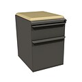 Marvel® Zapf® Dark Neutral 19 Box/File Mobile Pedestal W/ Seat, Forsythia