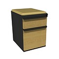 Marvel® Zapf® Dark Neutral Solar Oak Front 19 Box/File Mobile Pedestal W/ Seat, Forsythia