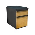 Marvel® Zapf® Dark Neutral Solar Oak Front 23 Box/File Mobile Pedestal W/ Seat, Iris