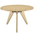 Modway 29 x 47 Round Coated MDF in Ash Veneer Laurel Dining Table, Natural