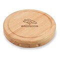 Picnic Time® NFL Licensed Brie Denver Broncos Engraved Cheese Board Set W/Tools; Wood/Brown