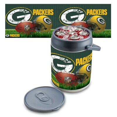 Picnic Time® NFL Licensed Green Bay Packers Digital Print Polyethylene Can Cooler, White/Gray