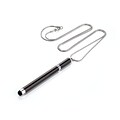 Troika® Hanging Carbon Ballpoint Pen and Stylus With Necklace, Black