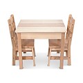 Melissa & Doug® Wooden 3-Piece Table & Chairs Set