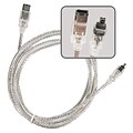 Insten® 6 6 to 4 Pin Male Firewire Cable; Translucent